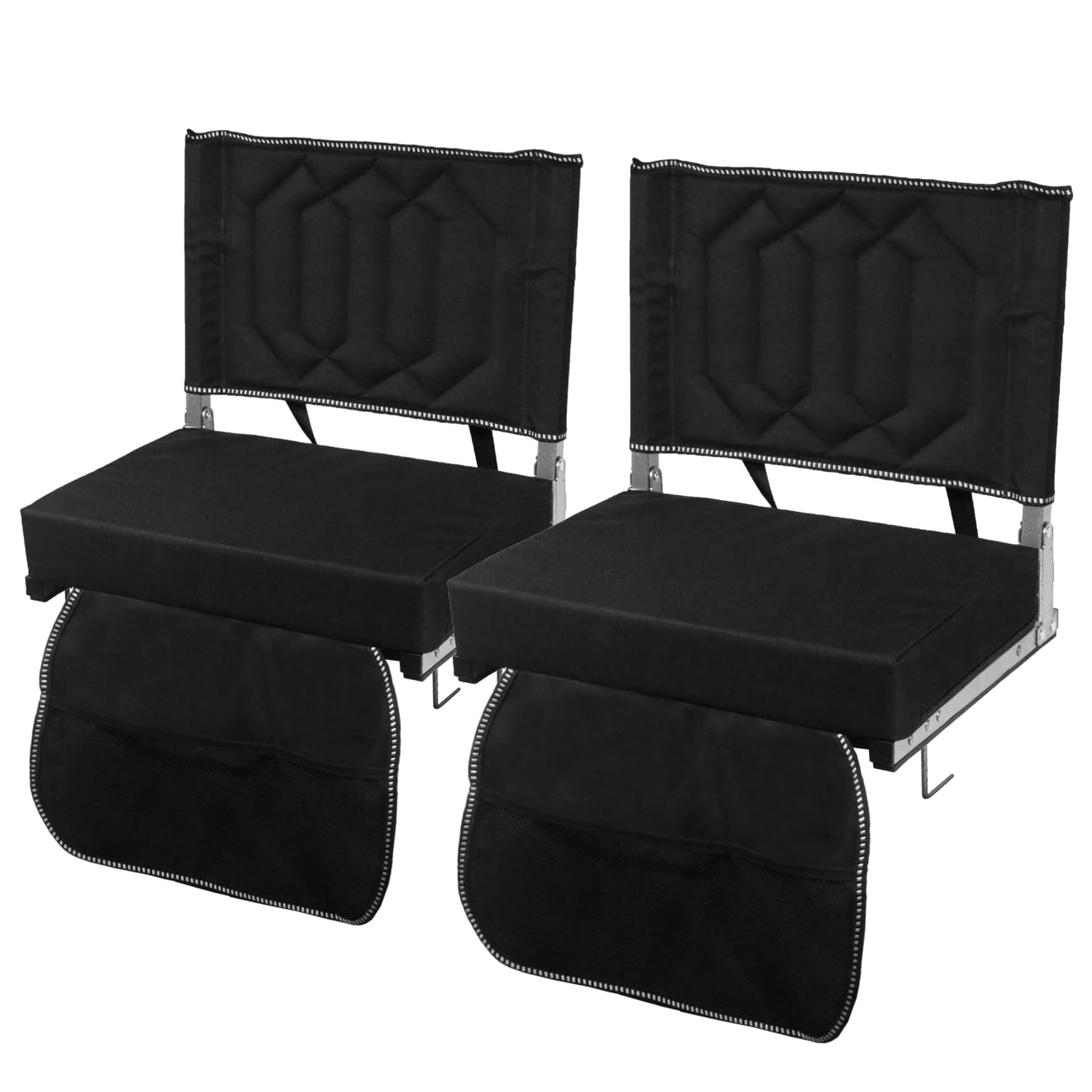 Stadium Seats for Bleachers with Back Support, Bleacher Seats with Backs and Cushion Wide, Portable Folding Comfort Stadium Chair with Shoulder Strap, Carry Handle, Storage Pockets