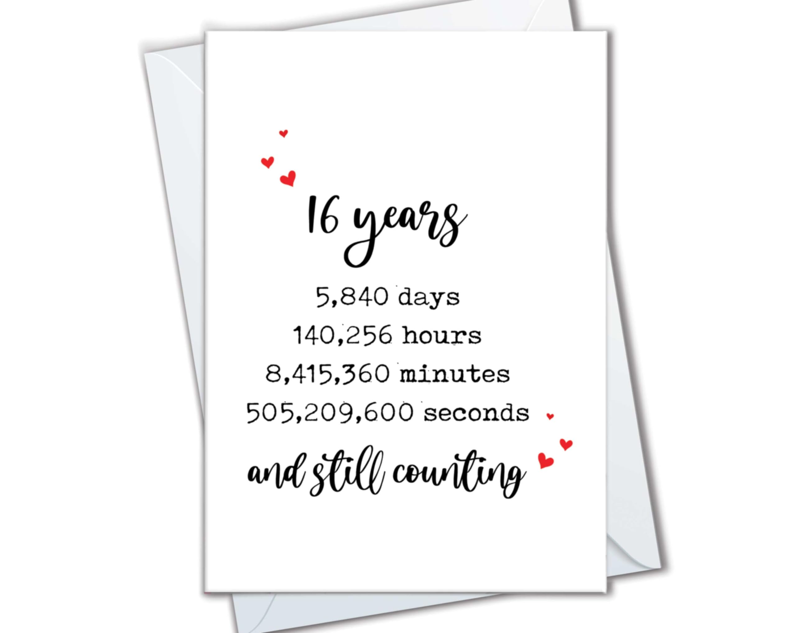 Carte De 16e Anniversaire De Mariage En Cire Carte De 16e