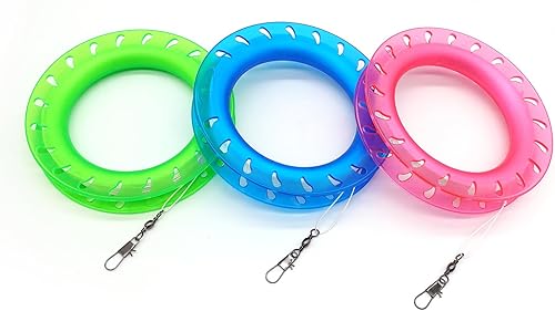 Miniatura 7 de Juego de cometas de aro para niños carrete, mango y línea de 300 pies para cada bobinador de carrete de cometa