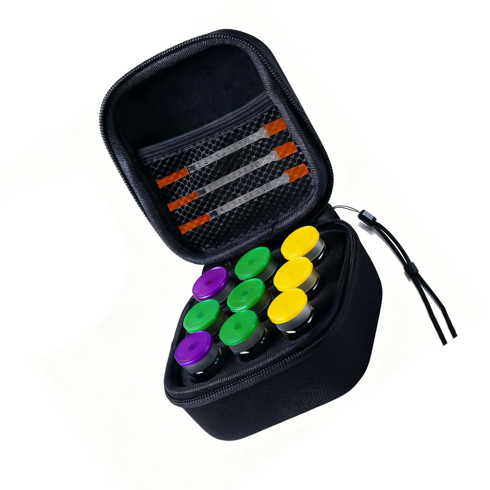 Piceioep Coolings Portable Vial with 9 Slots for Standard Vials Travel Storage Case Coolings Storage Case Travel Organizers