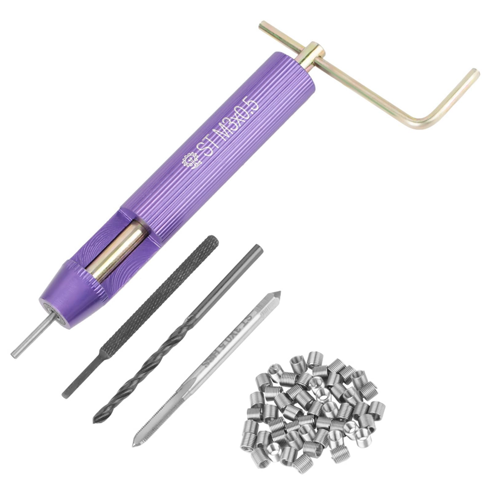 50pcs Thread Repair Installation Kit Stainless Steel Helicoil Type Set (M3 x 2D)-image-23
