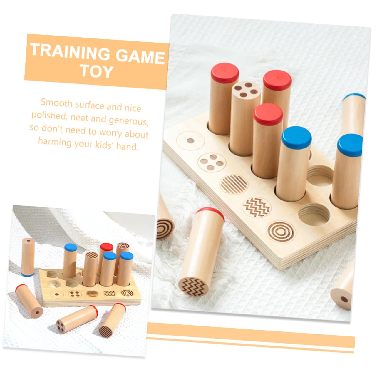 Juguete de Cilindros de Sonido Montessori, 1 Juego de Madera