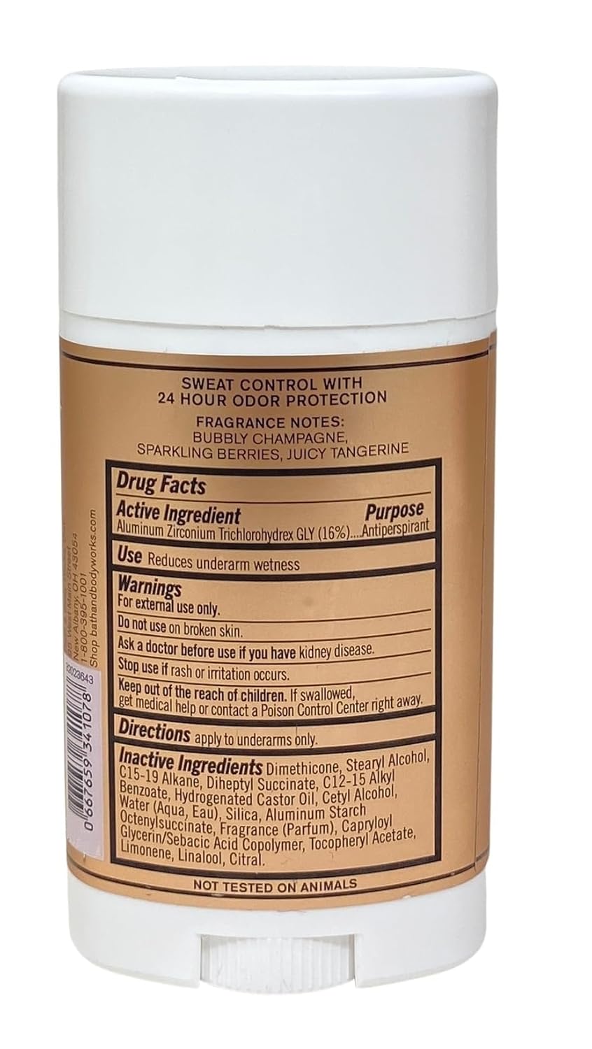 Bath & Body Works Japanese Cherry Blossom, Champagne Toast and A Thousand Wishes Antiperspirant Deodorants with a Natural Oats Sample Soap