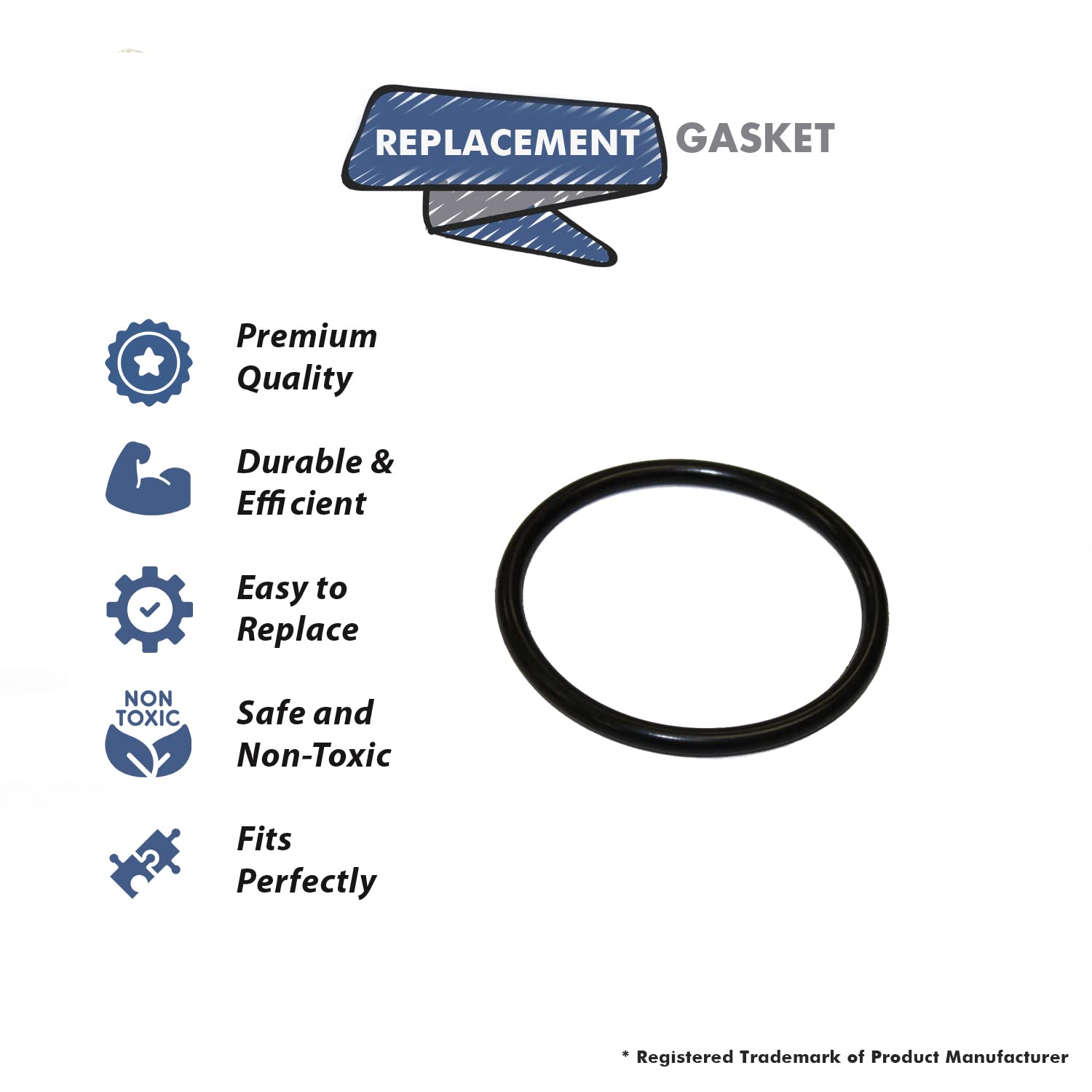 Replacement for Kirby Vacuum Cleaner Mini Emptor Neck Gasket, Rubber, Slip Connector, Fits Models 505-516, Vacuum Cleaner Gasket