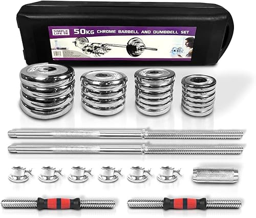 Juego de mancuernas ajustables para levantamiento de pesas, 44 libras, 66 libras, 110 libras, con estuche de transporte