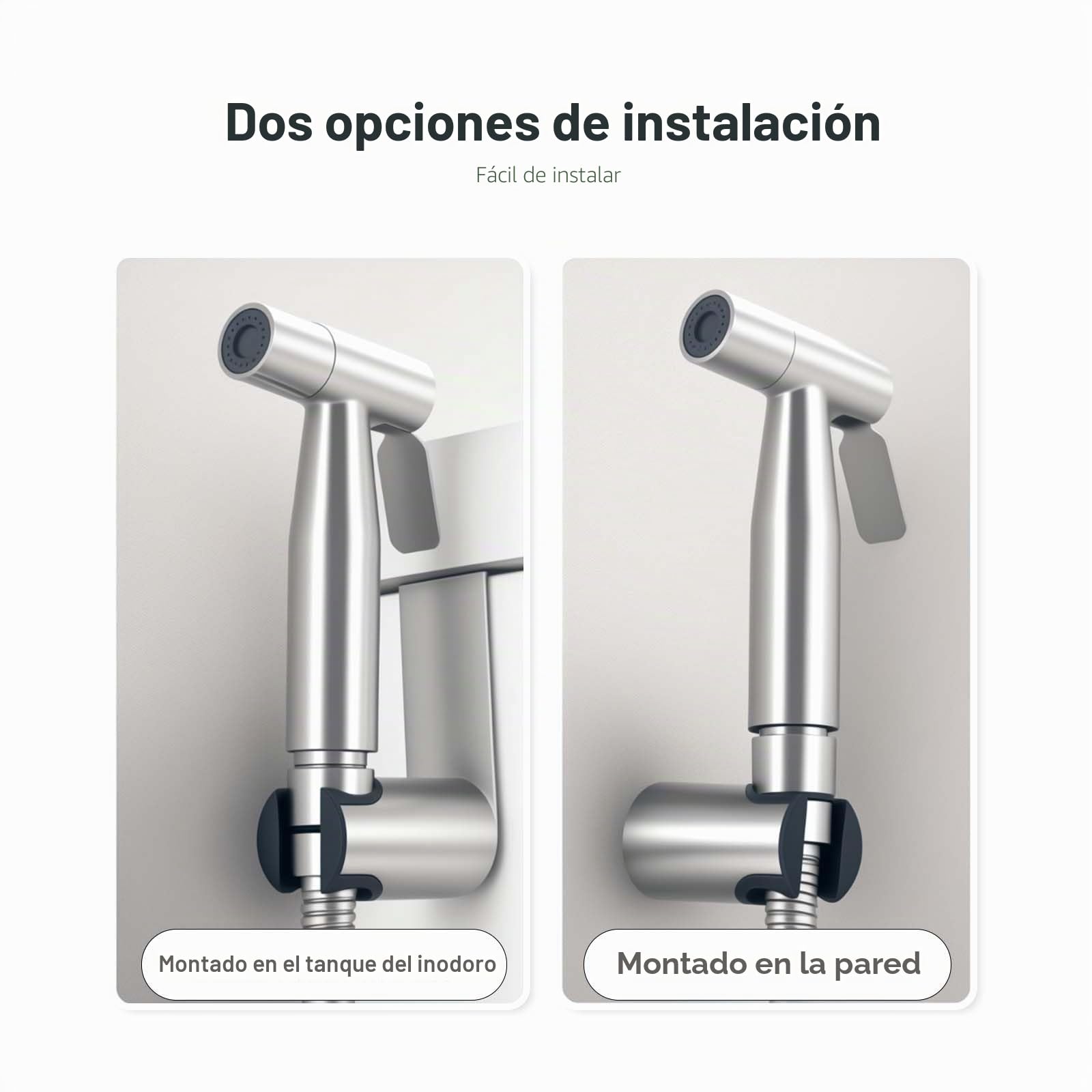 WEIDMAX Bidet de mano pulverizador kit acero inoxidable níquel cepillado baño ducha pulverización cabezal higiene personal