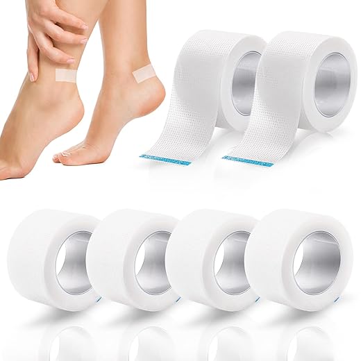 Sibba 6 Stück Medizinische Klebebänder Mund Wundpflege Produkte Mikroporenstreifen Papier Empfindliche Haut Erste Hilfe Körper Brustverband Tränenrolle Blister Bondage Narbenverschluss Transparent