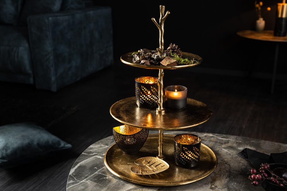 Etagere ABSTRACT - 50cm - gold - Metall-Aluminium-Legierung Unikat