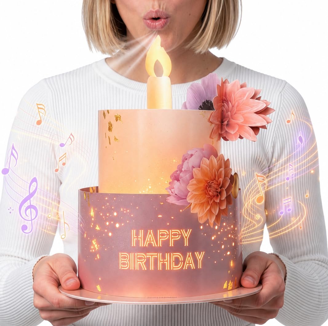 Joli Coon Birthday Card for Women, pop-up, with premium envelope, 3D