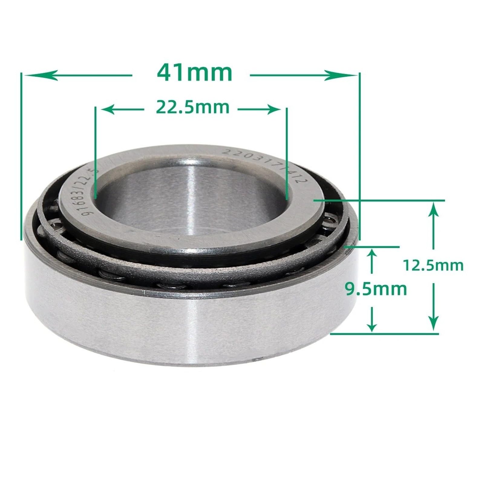 Generico Cuscinetto Ruota Kit 22,5x41x12,5 24x41x12,5 91683 91683/22. Cuscinetto A Rulli Conici 91683/24