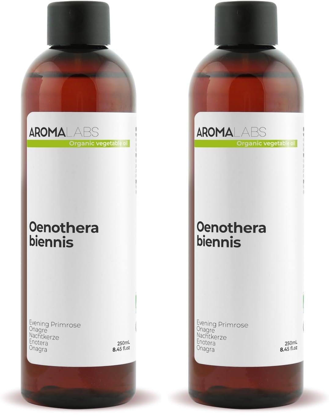 BIO - Huile végétale ONAGRE - 250mL - 100% Pure, Naturelle, Pressée à froid et Certifiée AB - AROMA LABS (Marque Française) (Lot de 2)