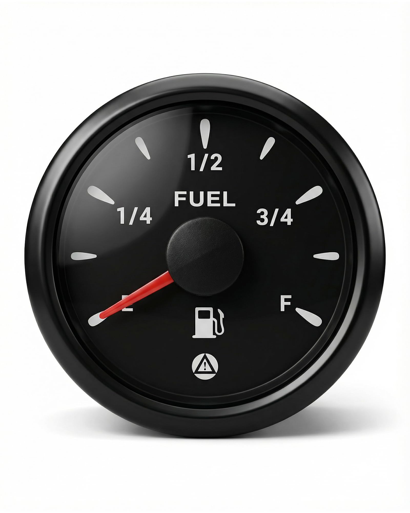 Photo 1 of 0-90 ohm Fuel Gauge 2-1/16 inch for Boats, Trucks, RVs, Cars, ATV, Motorcycles, IP67 Waterproof, 10-180ohm, 240-33ohm, 0-190ohm, and 240-30ohm, Black Bezel and Dial, 8 Color Selectable Backlight