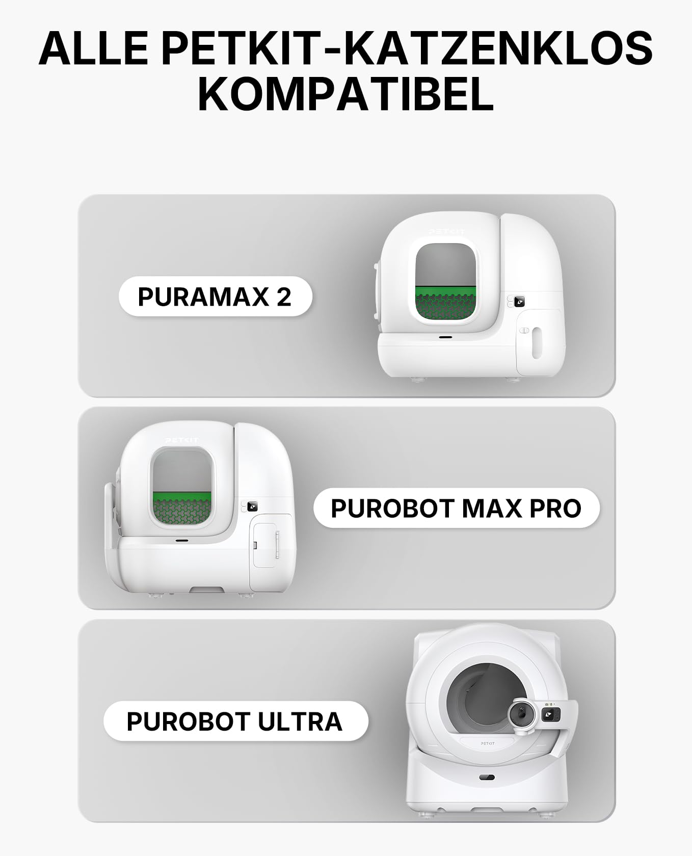 PETKIT Klumpende Katzenstreu Pflanzenbasiert, 9,6 kg,100% Natürlich, Staubfrei, Geruchsneutralisierend, Biologisch Abbaubar, Kein Verkleben, Einfach zu Schaufeln,4X 2,4 kg Beutel