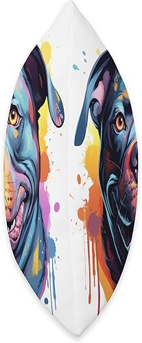 Miniatura 2 de American Bully Geschenke & Gassi Bekleidung American Bully - Cojín de diseño de retrato a color, 18 x 18 pulgadas, multicolor