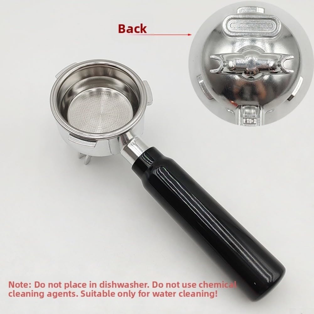 Porte-filtre pour machine à café avec poignée en bois pour Maxim's Hauswirt pour Petrus – Alliage d'aluminium pour panier à filtre à expresso (58 mm orange)