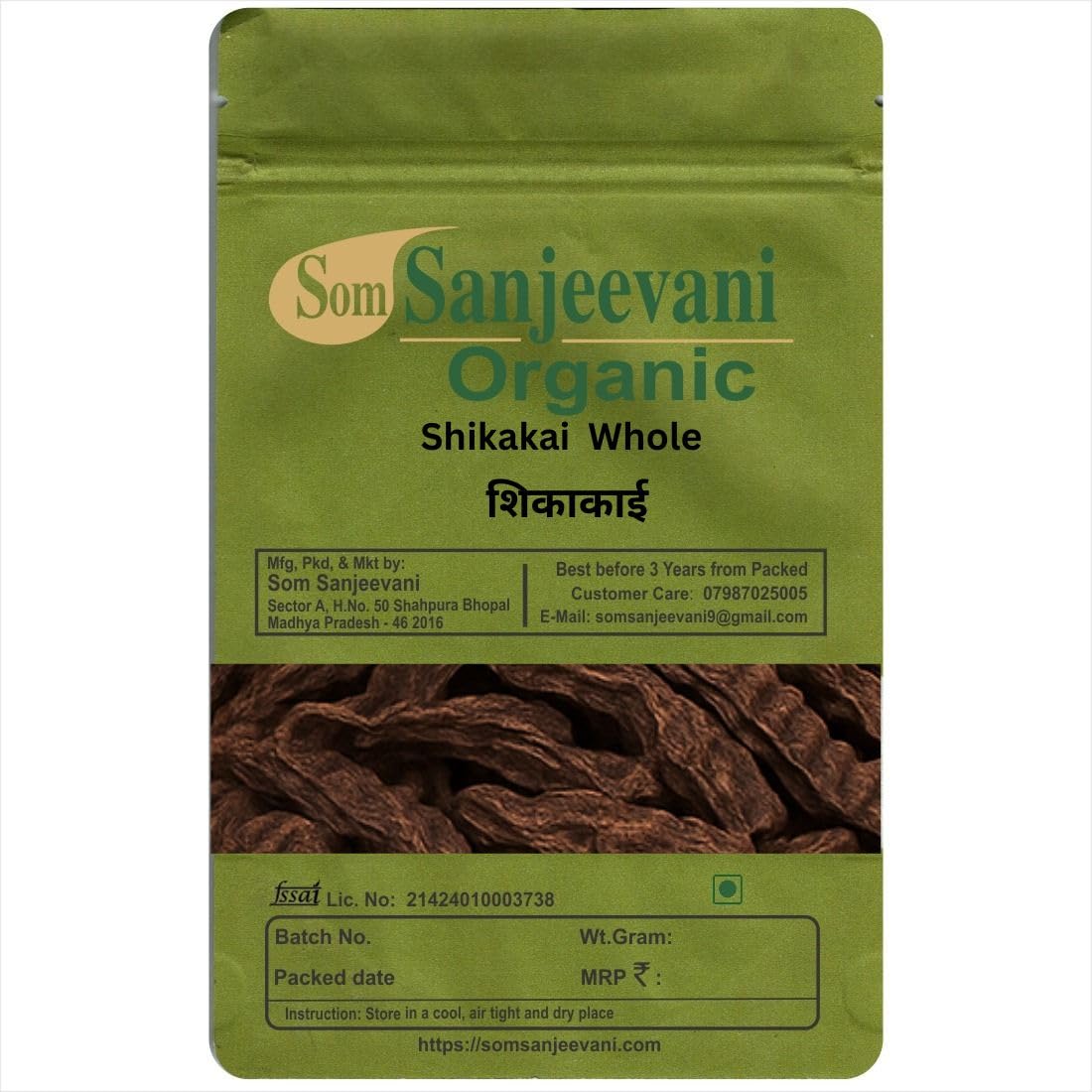 Som Sanjeevani Organic Shikakai Whole 100 G For Hair Care-antiseptic properties that help to soothe the scalp-Pure-Natural-No Mixing-No Preservative-असली-image-33