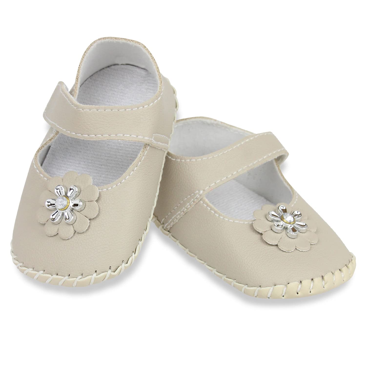 6 To 12 Months Baby Girls Synthetic Leather Baby Sandal Booties-image-46