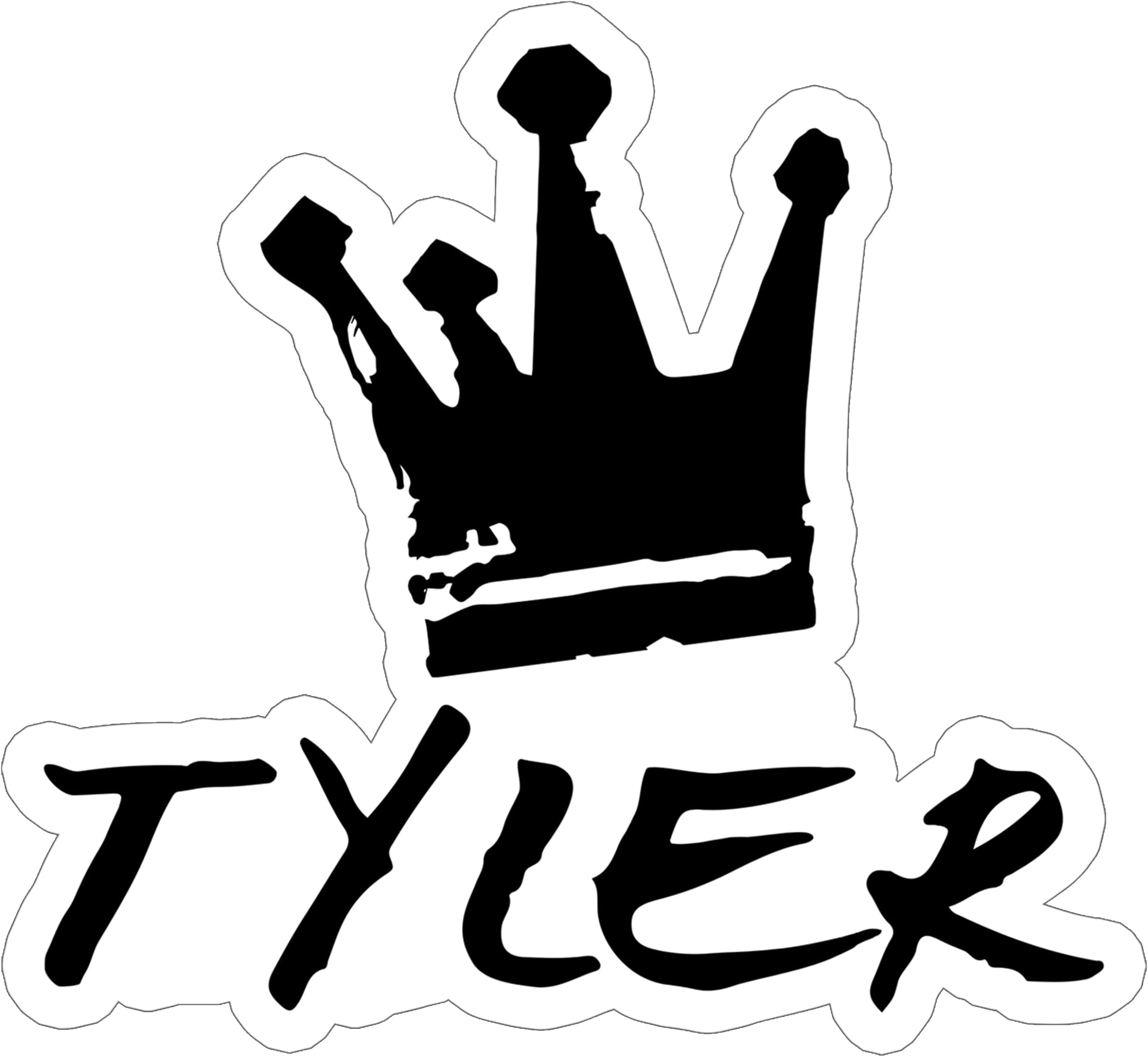 Tyler Name 4 Inch Sticker Art Personalized Label Decor Kids Notebook Helmet - Waterproof Vinyl Decal for Laptop Water Bottle Car Tumbler - Durable Aesthetic Long-Lasting Stickers for Adults ID44990
