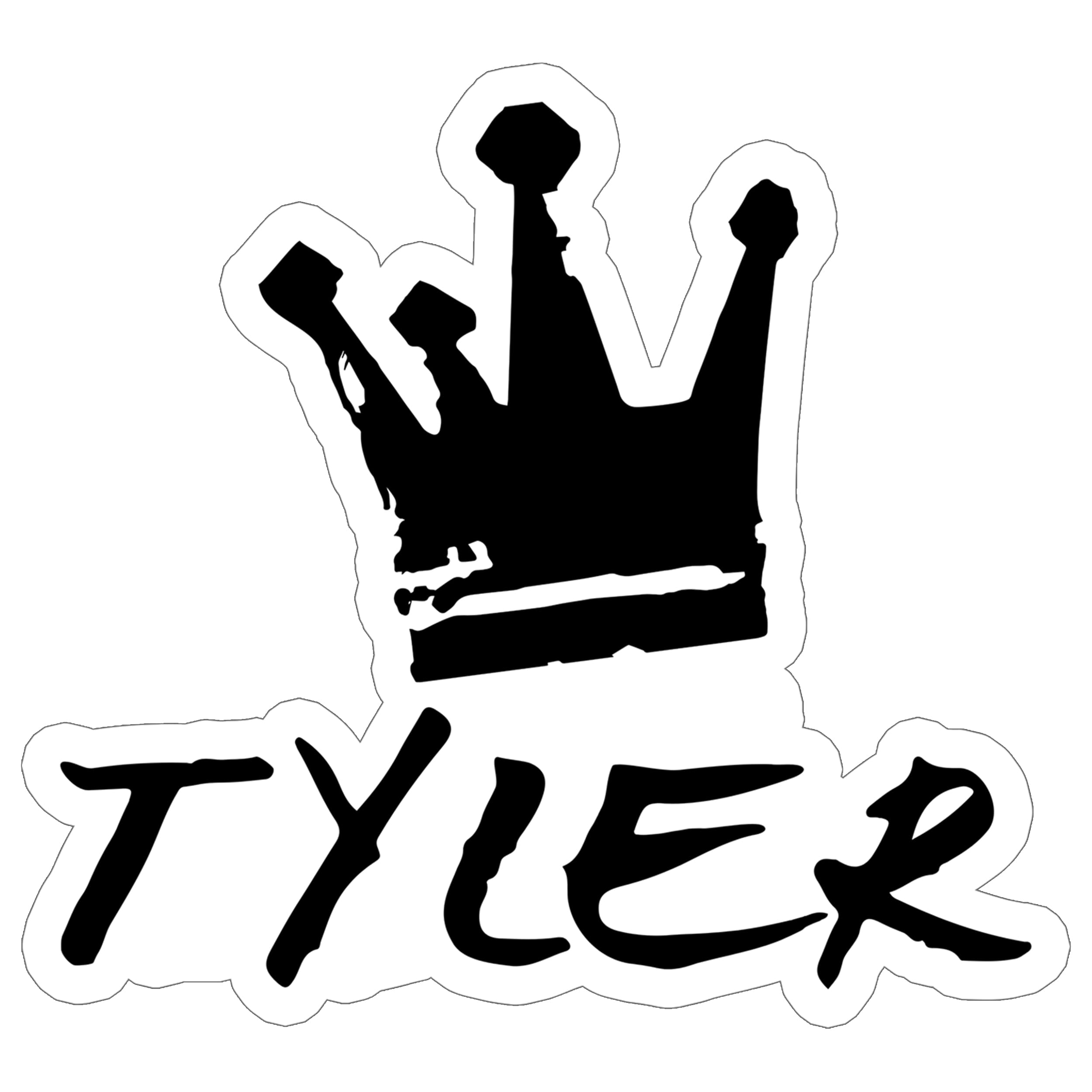 Tyler Name 4 Inch Sticker Art Personalized Label Decor Kids Notebook Helmet - Waterproof Vinyl Decal for Laptop Water Bottle Car Tumbler - Durable Aesthetic Long-Lasting Stickers for Adults ID44990