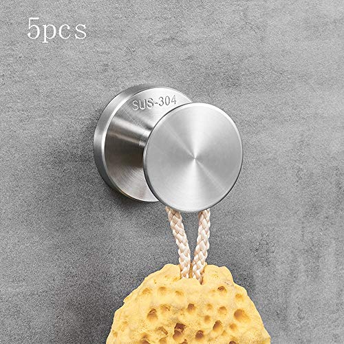 Rostfreie Kleiderhaken, 5 Stück, gebürsteter Edelstahl, Wandmontage,...