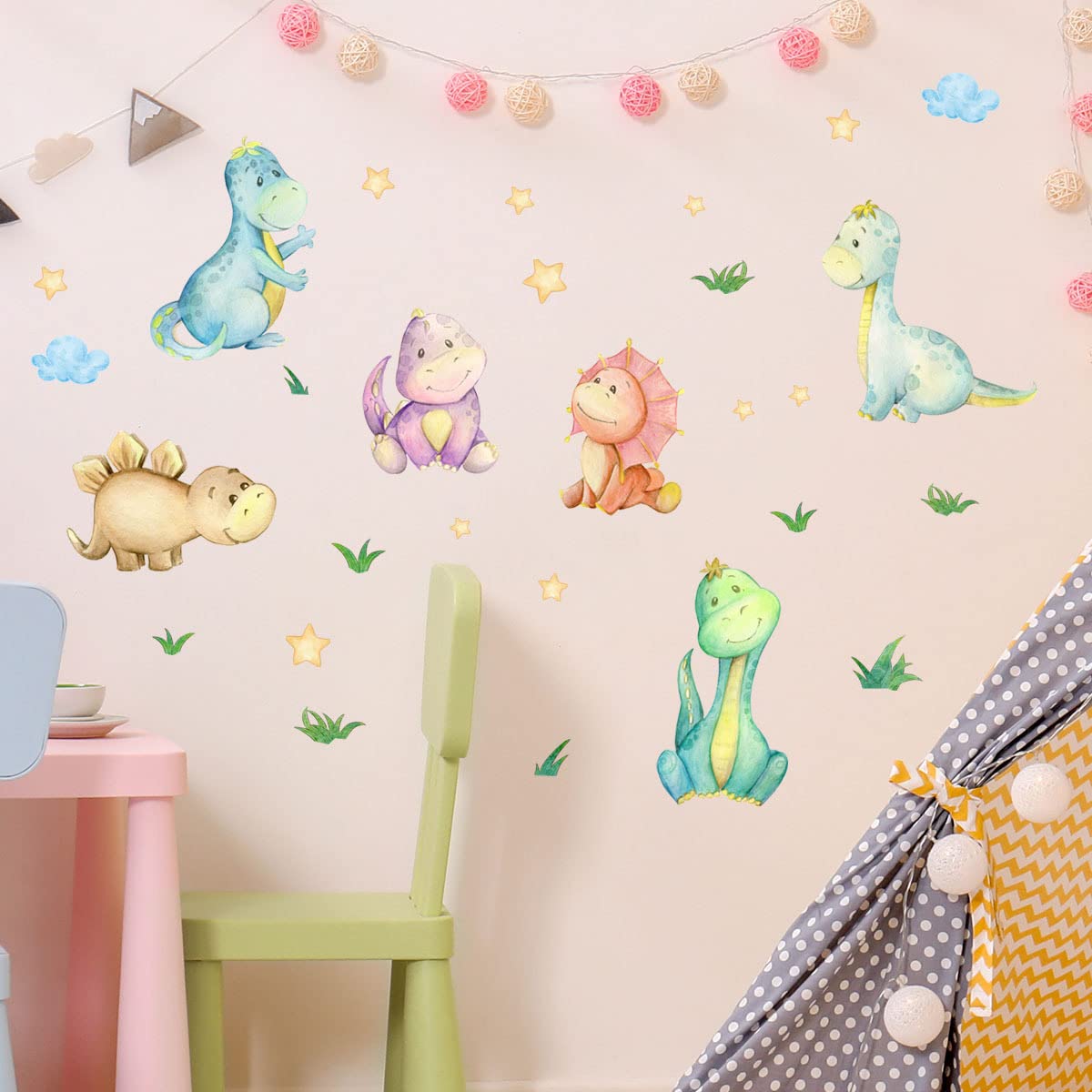 Glow In The Dark Dinosaurs Butterfly Decorations Wall...