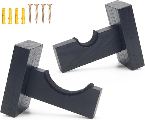 Miniatura 1 de Boyistar Juego de soporte de pared para bate de béisbol, estante de exhibición para soporte de bate de béisbol con tornillos ocultos, forro suave,