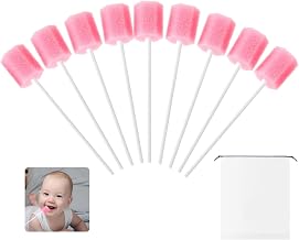 GAOHAN 50 Pcs Mouth Swabs, Oral Care Sponge Swab Disposable Mouth Swab | Tooth Cleaning Tool Dental Care Kit, Mouth Sponges for Kit Foam Swab Sticks for Oral Care (Pink)