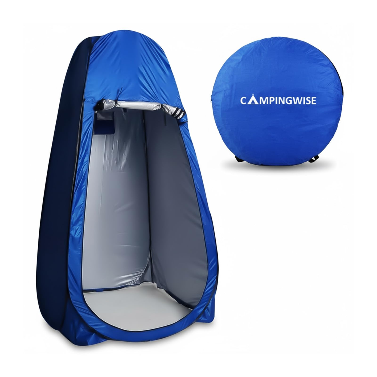 Pop-Up Duschzelt 1 Person – Camping Toilettenzelt & Umkleidekabine mit Tragetasche – Leicht & Tragbar – Inkl. 4 Heringen, 4 Abspannleinen – 190x120 cm – Für Camping, Strand & Outdoor – Von Campingwise