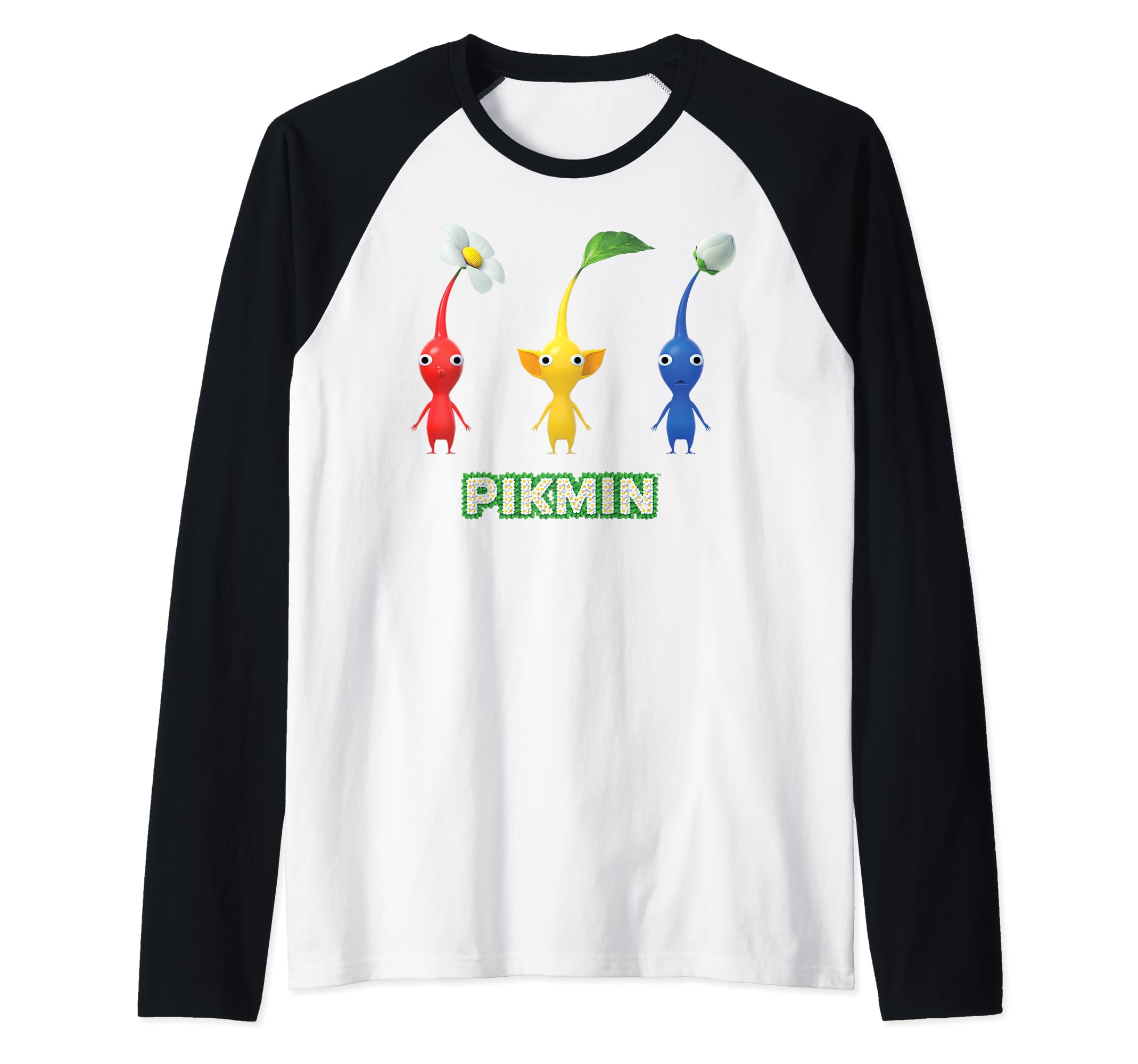Nintendo Pikmin Trio Simple Raglan Baseball Tee
