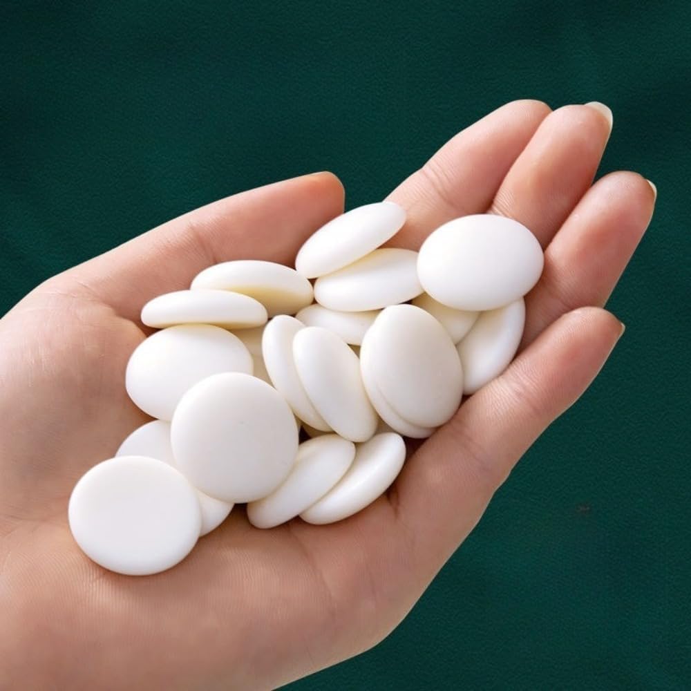 YHHY囲碁初心者セットメラミン製鳳石19路碁盤目に優しいマット仕上げ入門書付き (楠竹缶+361模造玉子+2.0竹皿/2冊プレゼン