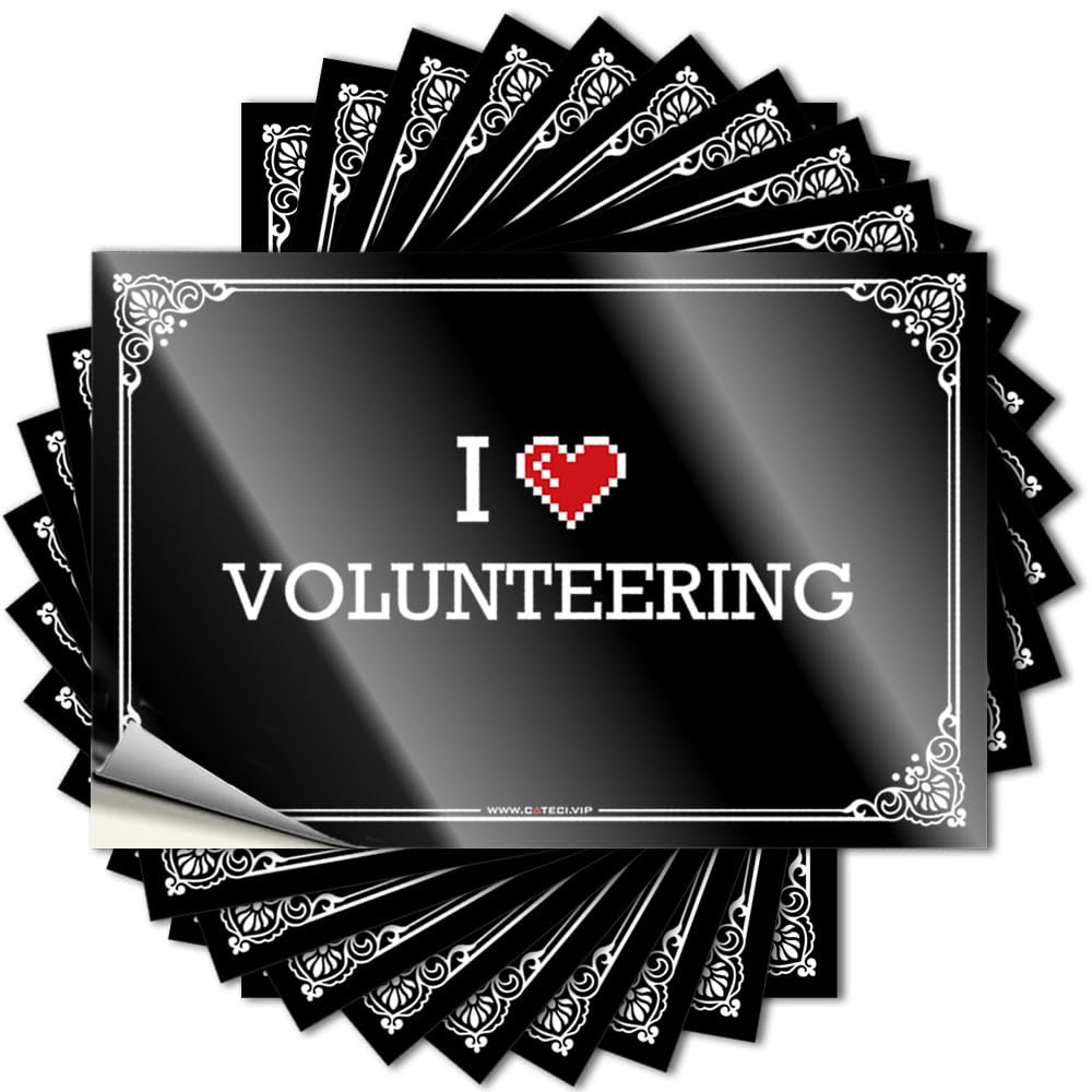 Sticker Decorations for Room | Funny Garage I Love Volunteering for Military(8X12CM)