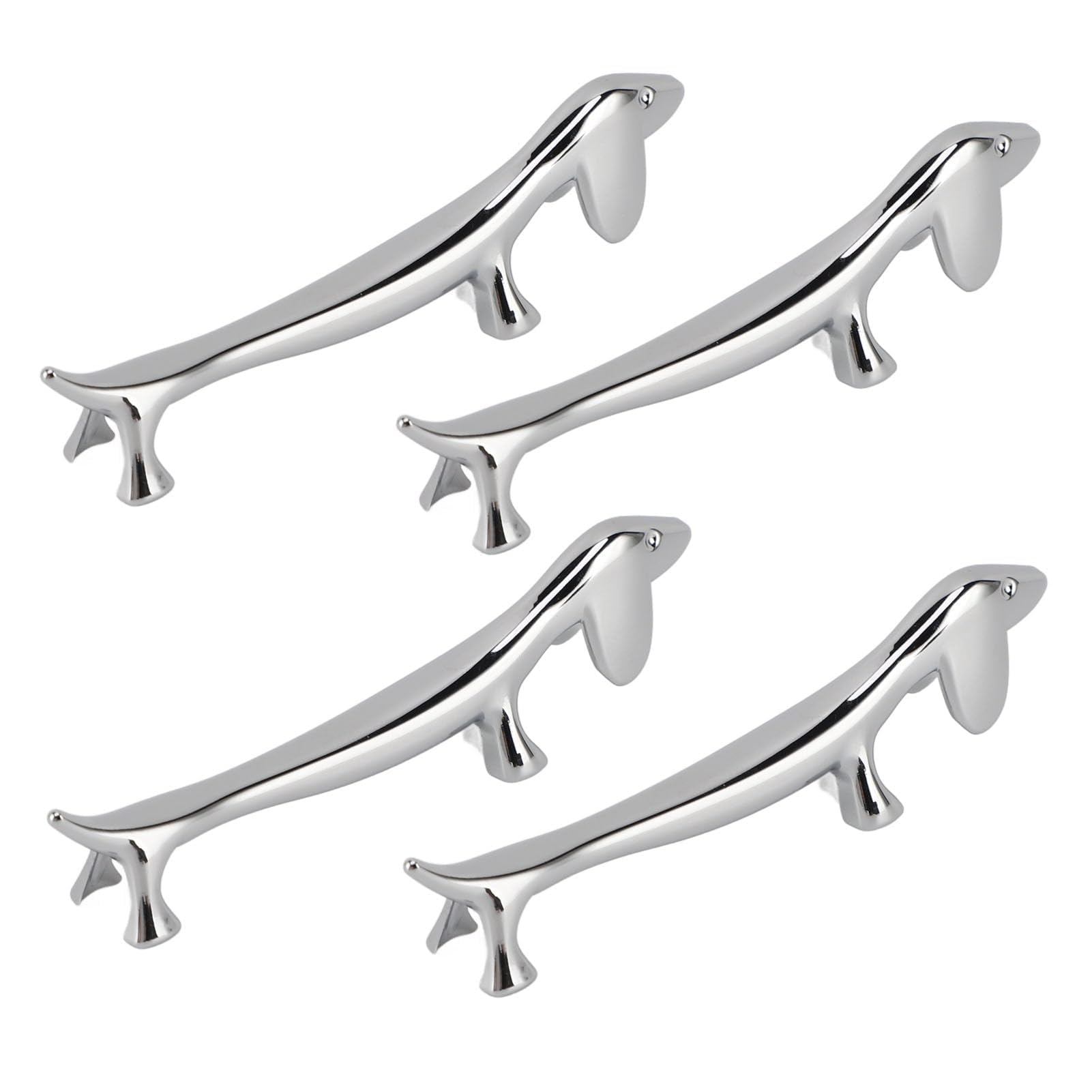 Poggiaposate in Argento da 4 Pezzi, Porta Bacchette a Forma di Animale, Supporto Versatile per Tavolo da Pranzo, Forchetta, Cucchiaio (Pssopp9tu7y6gxw4-12)
