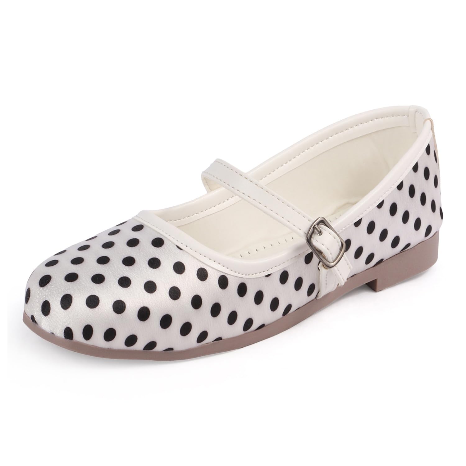 vendoz Women’s Comfortable Polka Dot Bellies I Stylish Ballerinas for Girls| Stylish Mary Janes Ballerina with Bow Detail | Lightweight Comfortable Footwear with Cushioned Insole I For Casual Office Formal Wear-picture-5