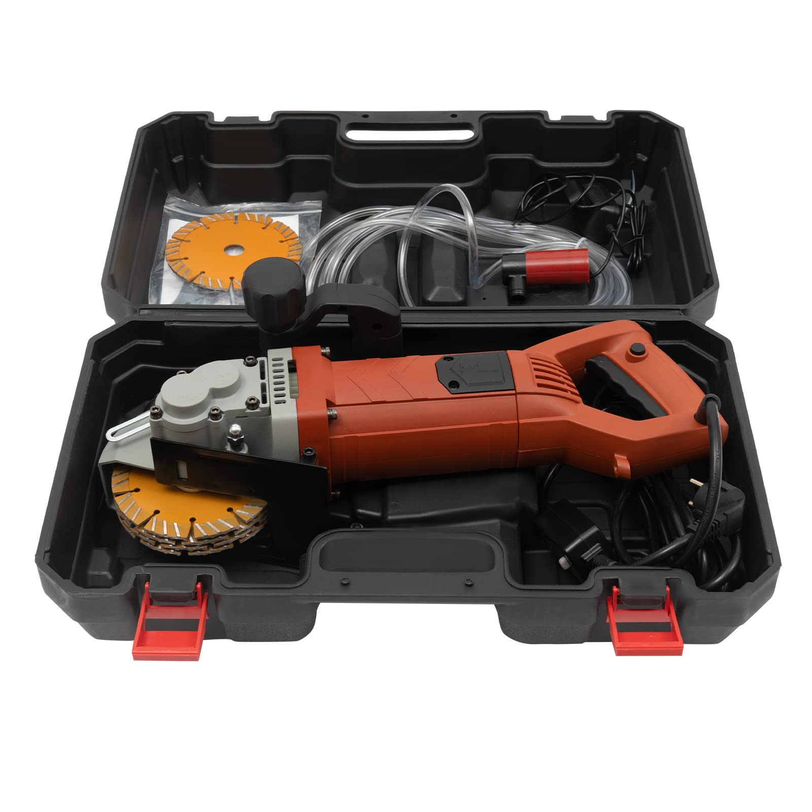 Fresadora de muros de 2700 W con 5 cuchillas, ajuste de ancho de corte de hasta 42 mm, profundidad de corte de hasta 41 mm, protección contra fugas, para decorar edificios, desmontar