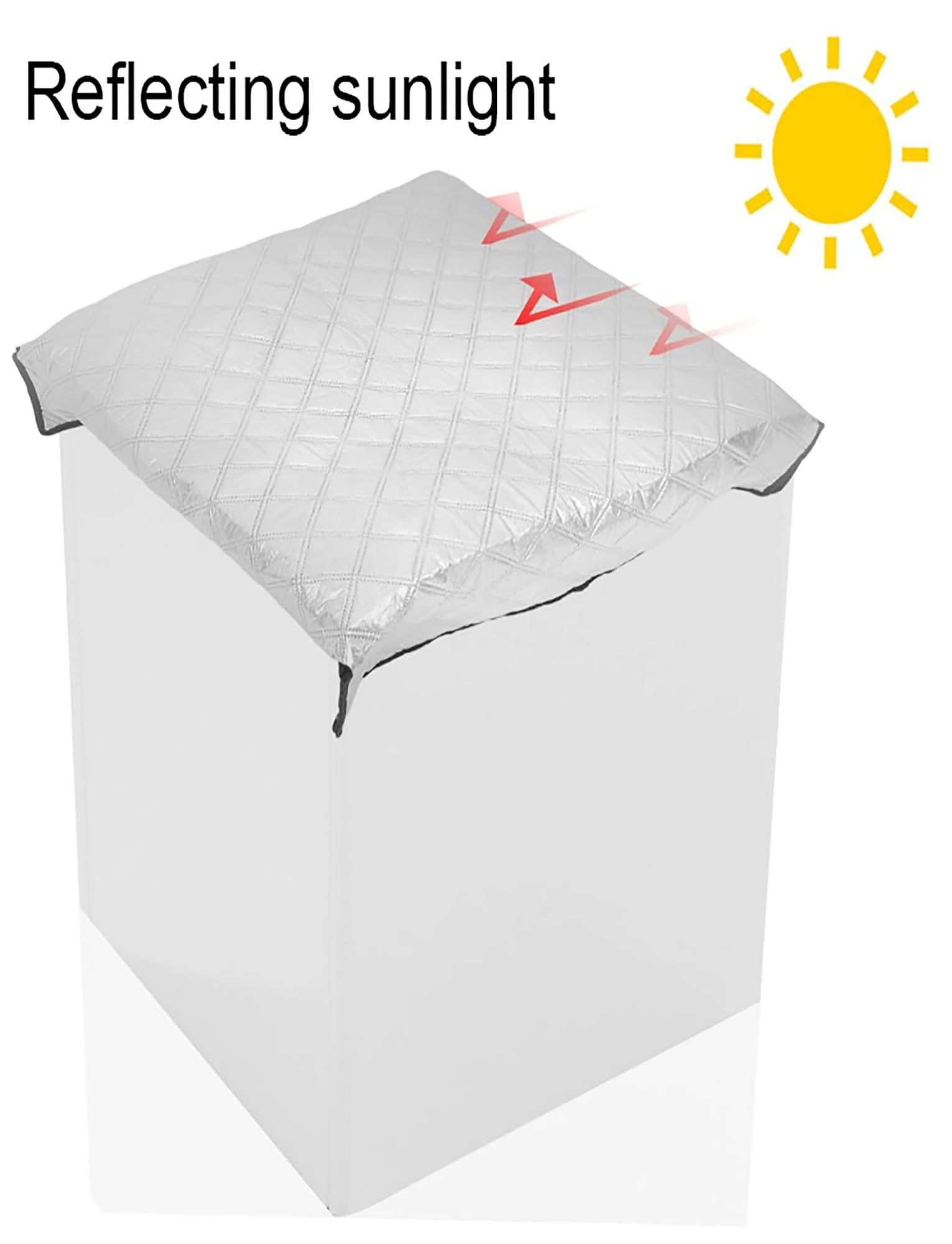 Protector solar for refrigerador, funda for congelador, tela aislante for armarios frigoríficos y vitrinas (azul, 60 x 145 cm/23,6 57,1 pulgadas)(Silver,90x145 cm/35.4x57.1in)
