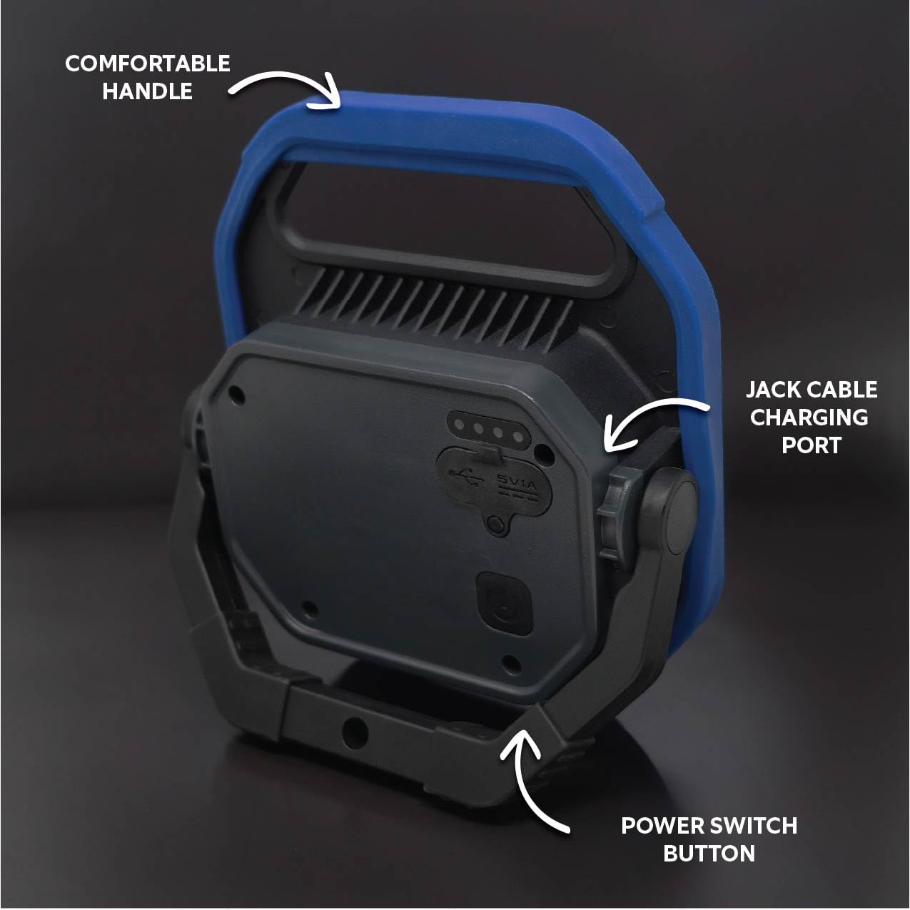 Rechargeable Magnetic Flood 1100 Lumen Light, Blue - Image 4
