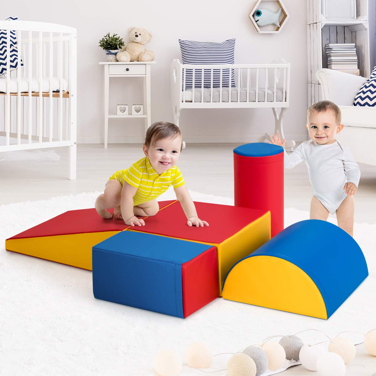 Amazon.com: Costzon Crawl and Climb Foam Play Set, Colorful 5 PieceLightweight Foam Shape for Climbing, Crawling & Sliding, Safe Soft FoamBlock for Preschoolers, Baby, Kids (Ruby Red) : Toys &