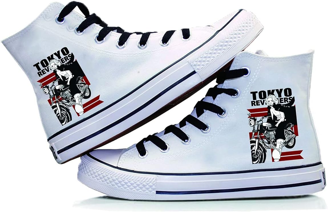 Amazon 東京卍リベンジャーズ スニーカー 帆布 靴 ズックック靴 キャンバス カップル 東京卍 人気 滑り止め 男女兼用 学生 ブラック 夏 佐野万次郎 花垣武道 龍宮寺 堅 三ツ谷隆 場地圭介 ホワイト 東京卍リベンジャーズグッズ 軽量 通学 普段着に合わせる 学園祭 文化