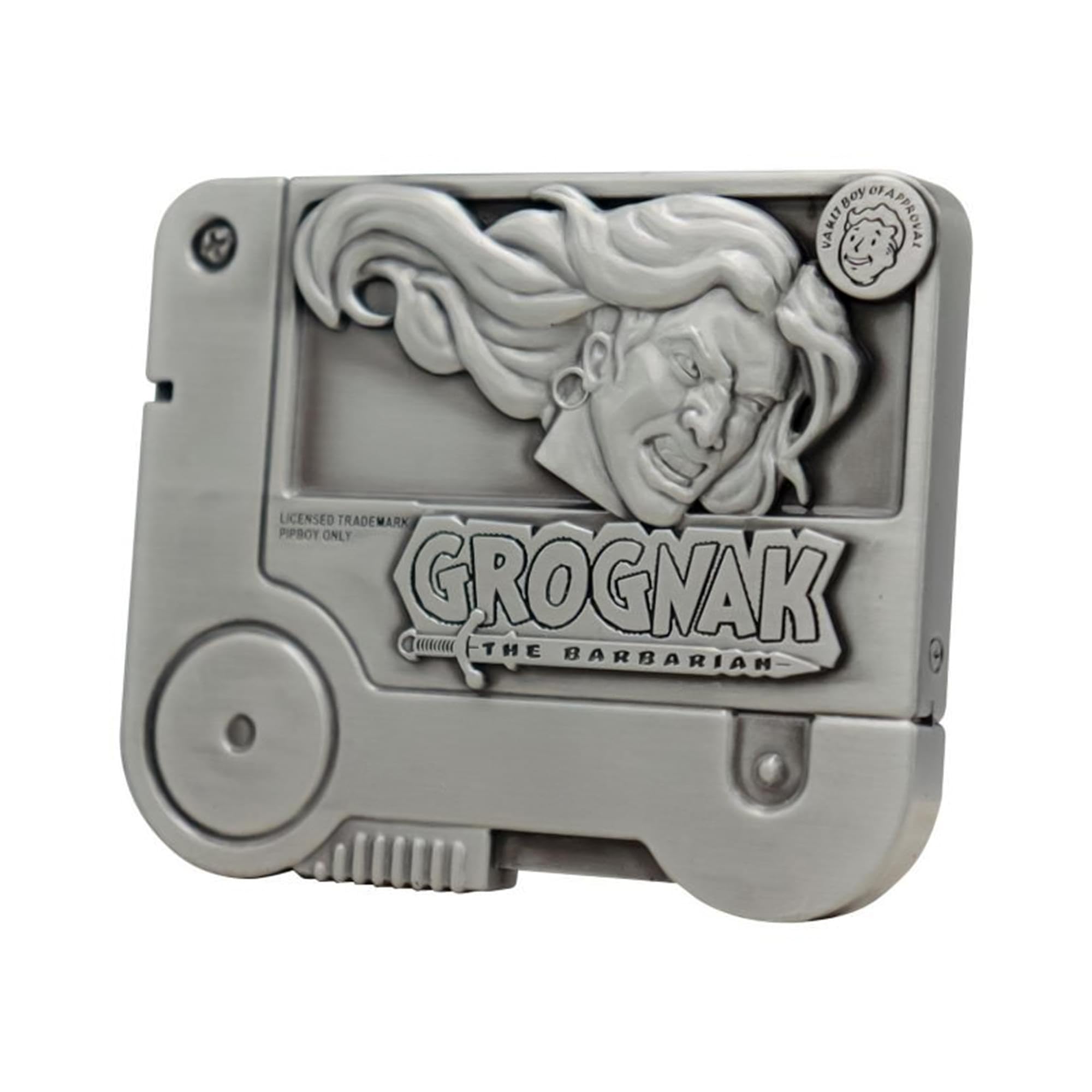 FaNaTtik Fallout Grognak the Barbarian Holotape Metal Replica – Limited Edition Numbered Collectible with Stand