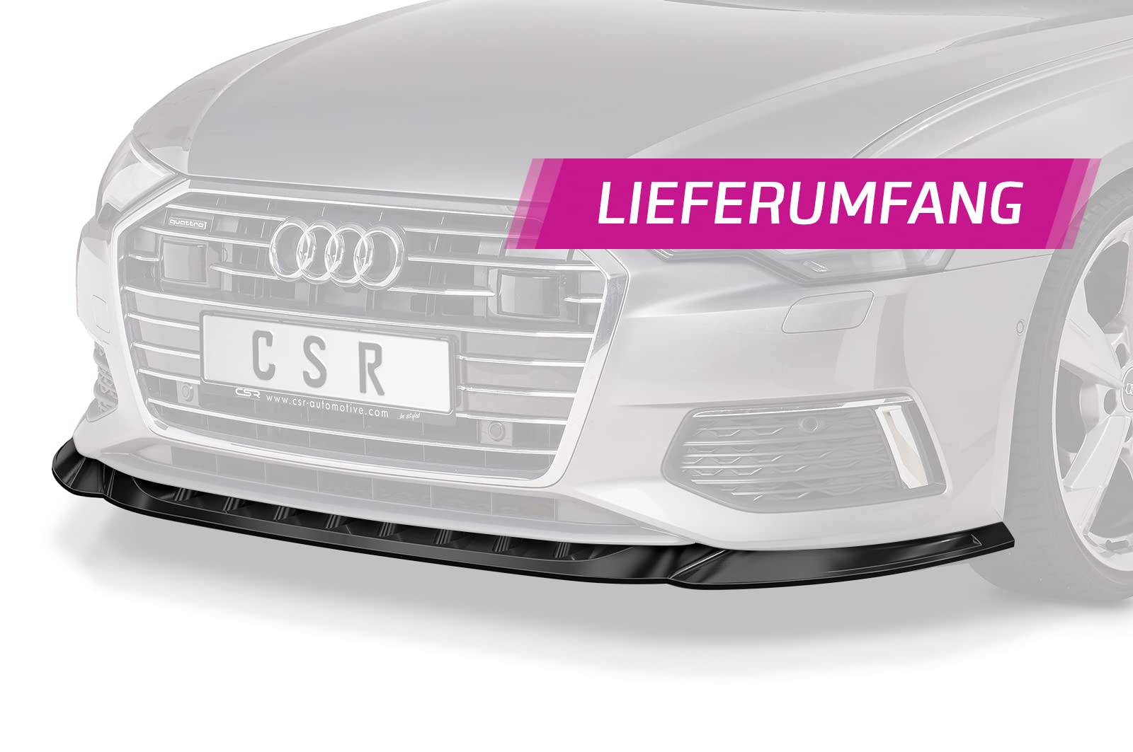 CSR-Automotive Cup-Spoilerlippe mit ABE Kompatibel mit/Ersatz für Audi A6 C8 (F2) CSL543-G