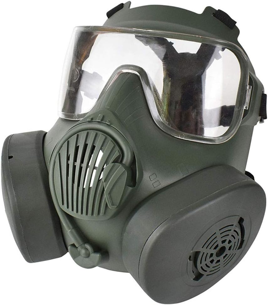 Outdoor Paintball Shooting Face Protection Gear Tactical PC Mask with 2 Fans