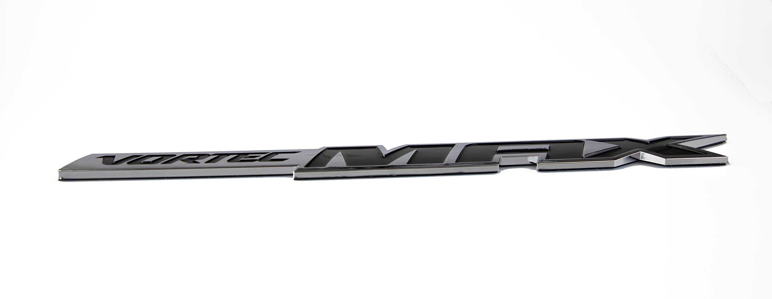 2 szt. emblemat do drzwi Vortec Max 3D logo do Chevrolet 06-09 Silverado Sierra SS 6,0 g ciężarówka 6,0 litra (srebrno-czarna)
