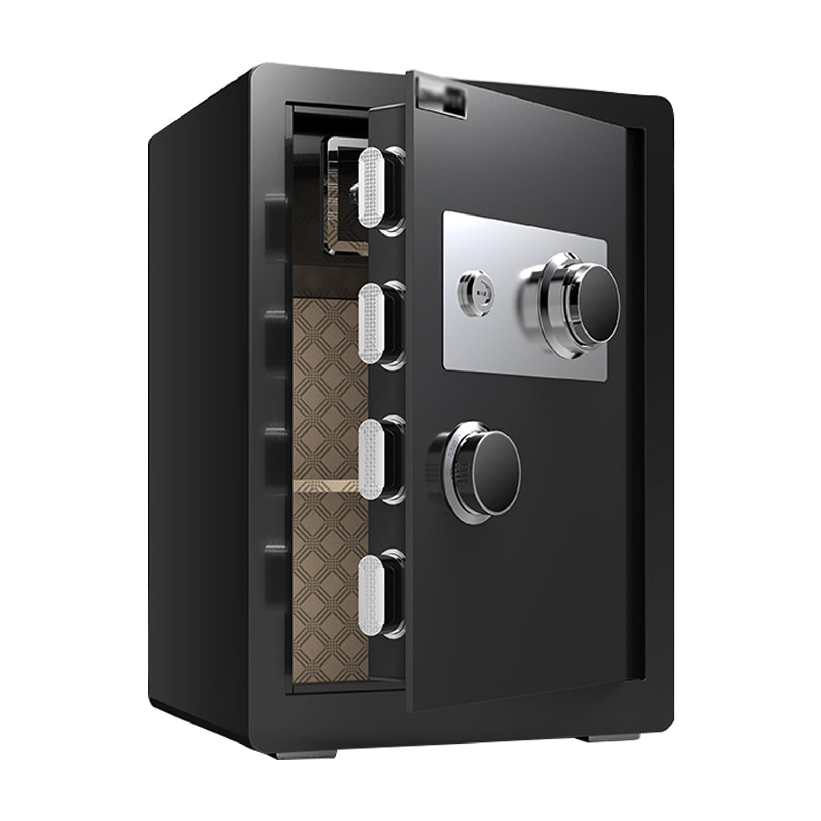 IEOWY Combination Safe Lock Box ， Mechanical Dial with Key Security for Home, Office, and Hotel Use - Fireproof Large Safebox
