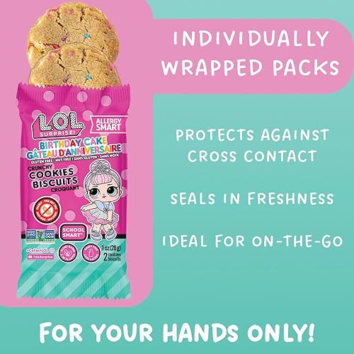 Miniatura 11 de Allergy Smart Galletas crujientes Sin gluten, sin nueces, sin huevo, sin soja, sin lácteos, sin OMG, Kosher Delicioso aperitivo escolar a base