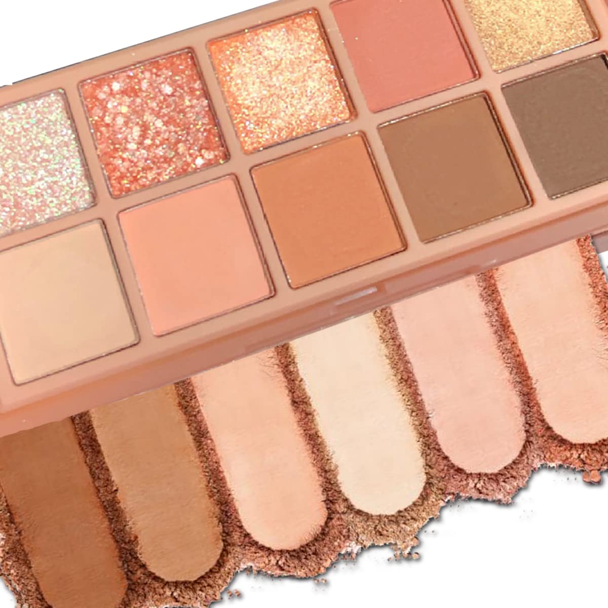 Paleta de sombra de ojos de 10 colores, sombra de ojos mate y purpurina, maquillaje de textura aterciopelada, paleta de sombra de ojos desnuda, abrillantador de sombra de ojos, sombra de ojos 2