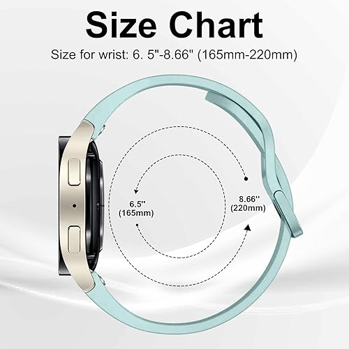Miniatura 4 de AOKOEE Correas de un solo clic compatibles con Samsung Galaxy Watch 6 Band 1.732 in 1.732 in 1.732 in, Galaxy Watch 6 Classic 1.693 in 1.850 in,