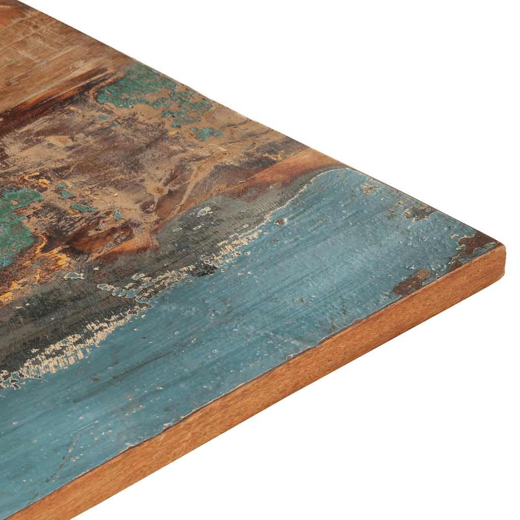 Tavolo in legno massello 70 x 60 cm, 25 – 27 mm, rettangolare, patina unica, look rustico moderno, salvaspazio, per sala da pranzo, cucina, balcone, tavolino da caffè, telaio fai da te
