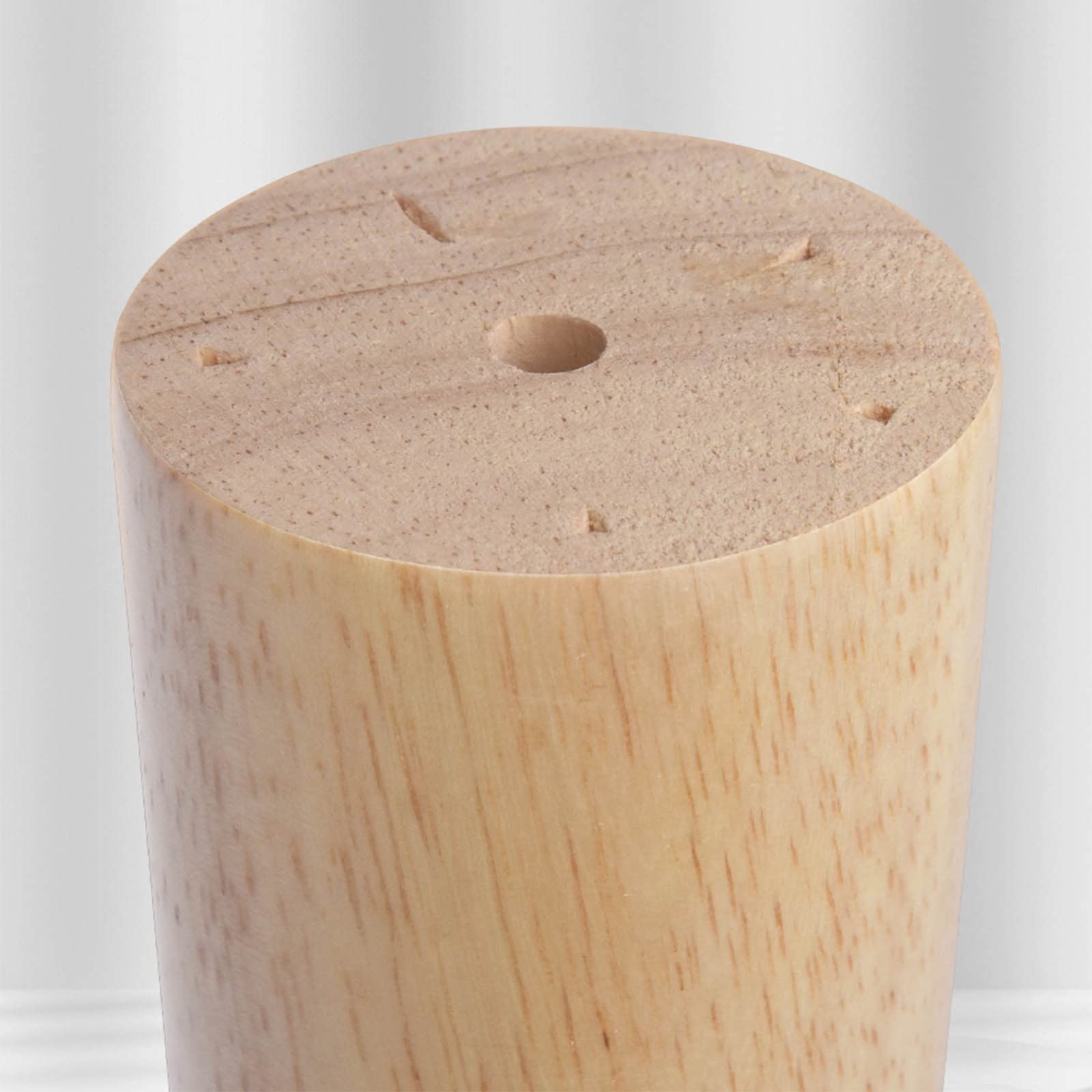 Nogi meblowe z litego drewna, Dębowe nogi meblowe stożkowe, zamienne, 4 sztuki, zestaw osprzętu do obciążenia 320 kg, 6-30 cm(A,8cm(3.15in))