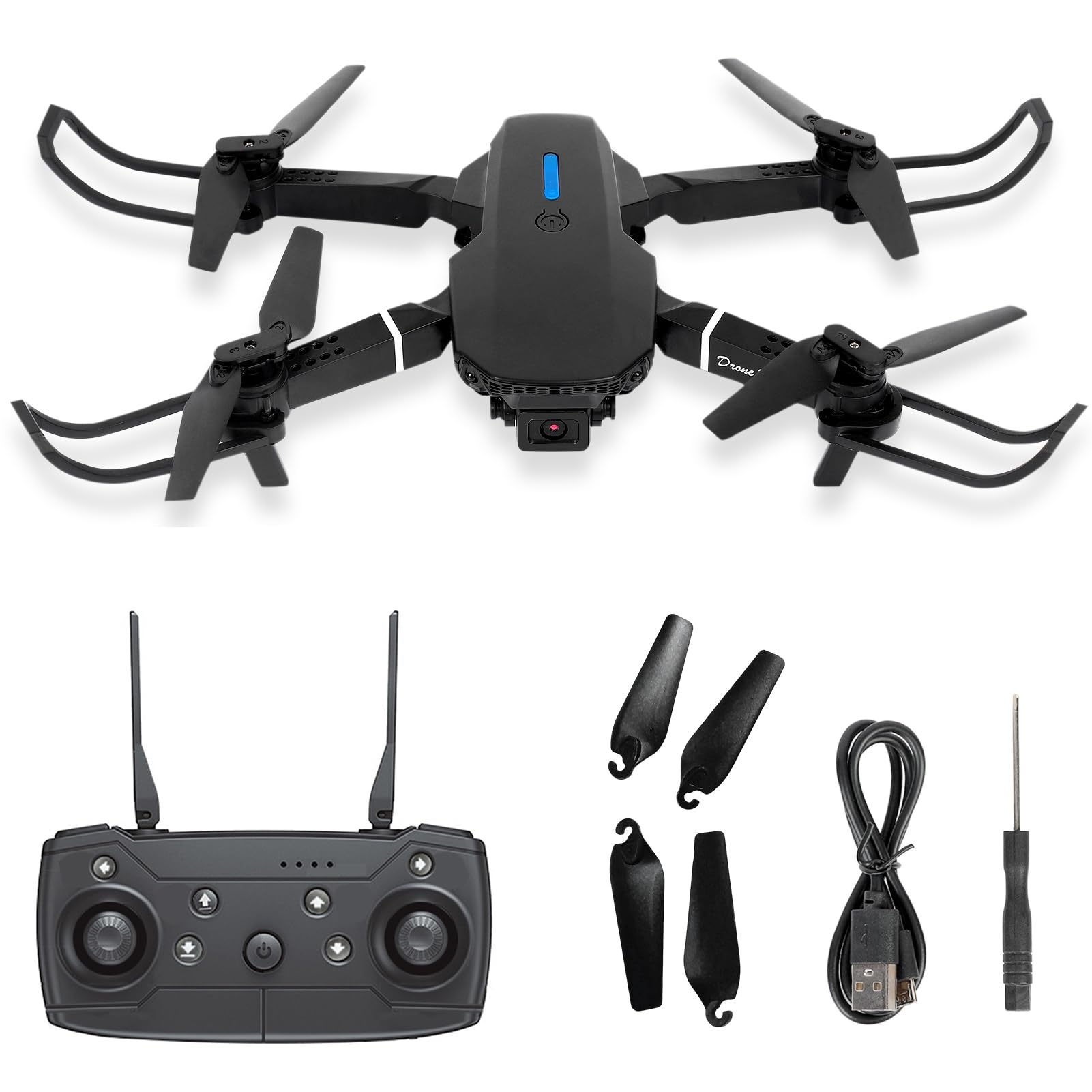 ilkqeppe Mini Drone with 4K Dual Camera for Adults, Optical Flow Hover 2.0, 6-Axis Gimbal Stabilization, Auto Return, Aircraft-grade Alloy Frame, 3 Batteries for 21-Min Flight Time