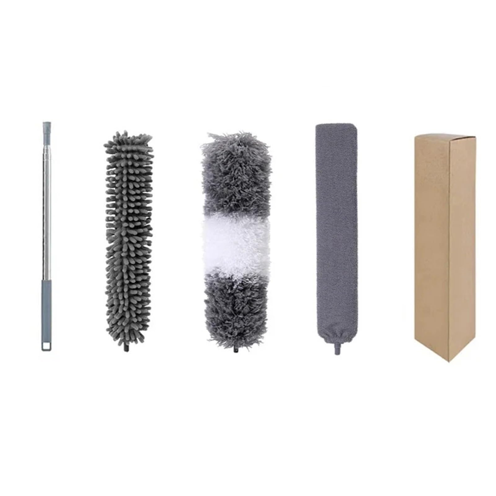 Feather Duster Household Ceiling Blinds Cleaner Bendable Washable Cleaning Brush Extension Pole Stair Portable Duster Tools